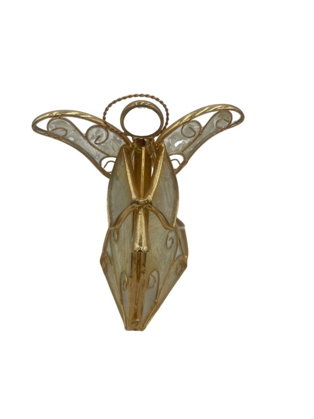 Gold & Glass Angel Figurine Trumpet 6-Inch capezzio Accent Piece